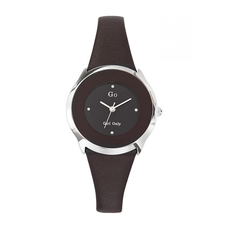 Go Girl Montre Femme Acier Cuir Noir 697963 Go Girl Montre Femme Acier Cuir Noir 697963