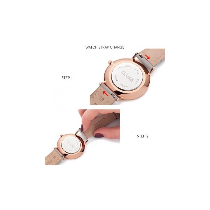 CLUSE Minuit Montre Femme Acier Doré Rose Milanais - CW0101203001 -  Gperdumesaiguilles