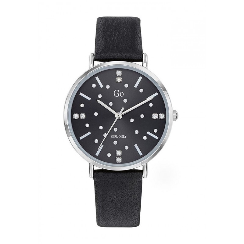 Go Girl Montre Femme Acier Cuir Noir 699280 Go Girl Montre Femme Acier Cuir Noir 699280