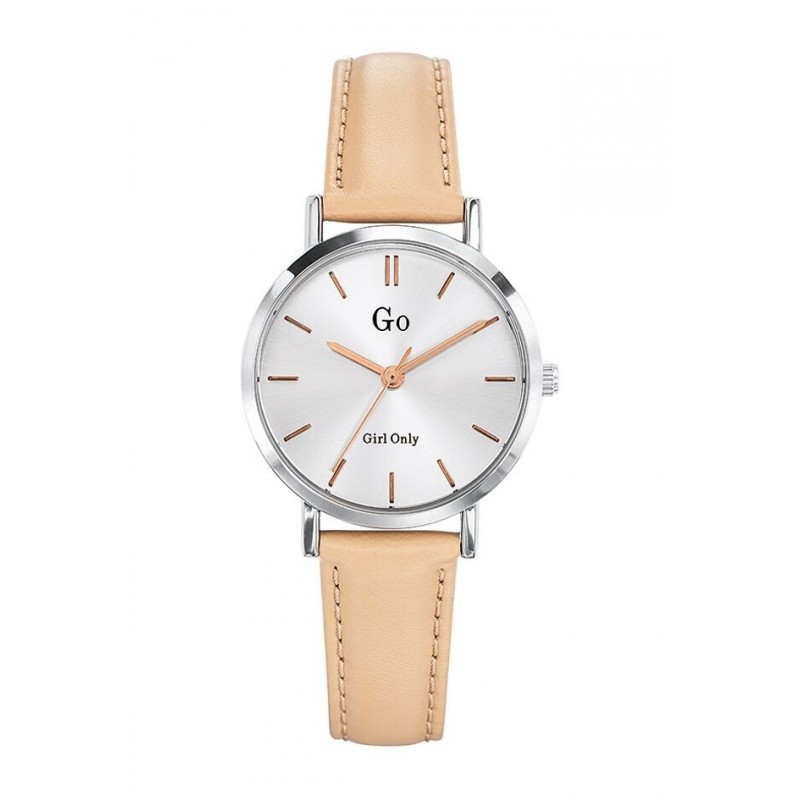 Go Girl Montre Femme Acier Cuir Beige 698932