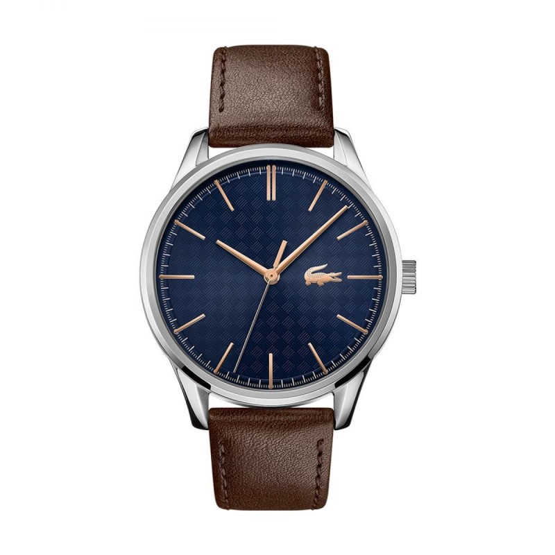 Lacoste Vienna Montre Homme Acier Cuir Marron 2011046