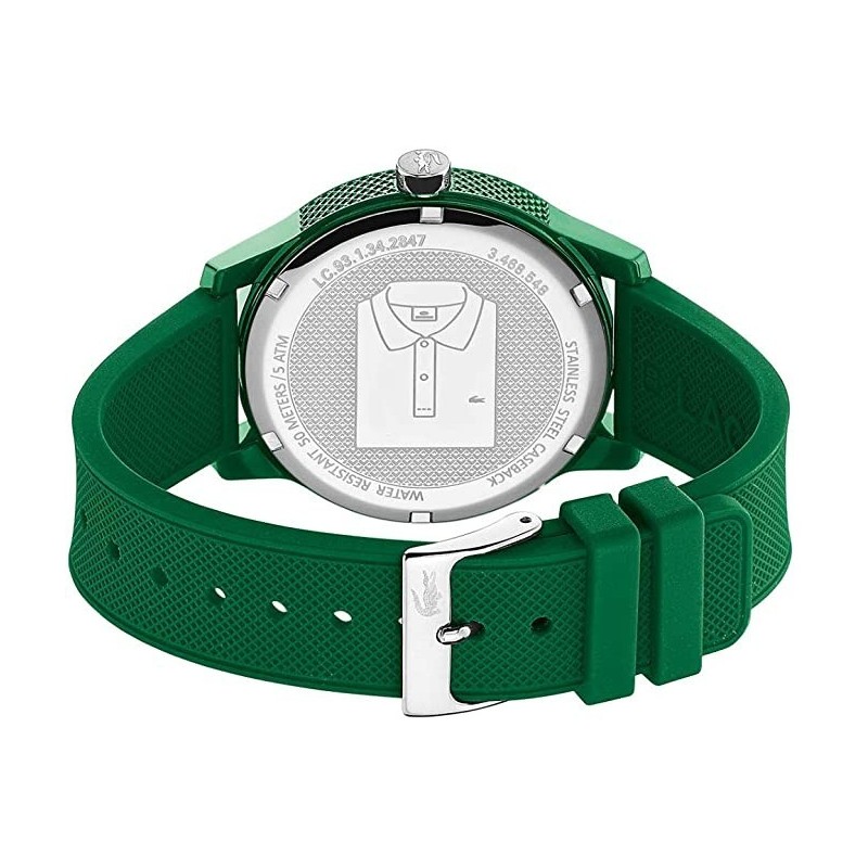 Lacoste 12.12 Montre Homme Silicone Vert 2010985 - GPerduMesAiguilles.com