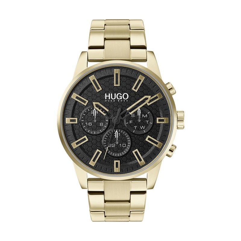 HUGO BOSS Seek Montre Homme Chrono Acier Doré 1530152 HUGO BOSS Seek Montre Homme Chrono Acier Doré 1530152