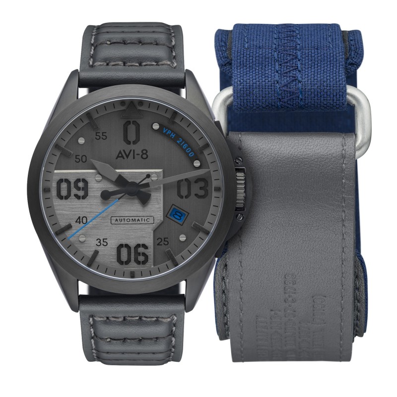 Montre Homme AVI-8 Automatique Bracelet Gris Cadran Gris-AV-4069-03 Montre Homme AVI-8 Automatique Bracelet Gris Cadran Gris-AV-4069-03