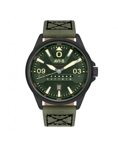 Montre Homme AVI-8 Quartz Chronographe Bracelet Vert Cadran Vert-AV-4063-04