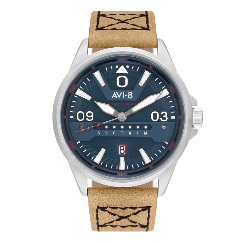 AVI-8 Montre Hawker Harrier II Homme Cuir Marron AV-4063-02 AVI-8 Montre Hawker Harrier II Homme Cuir Marron AV-4063-02