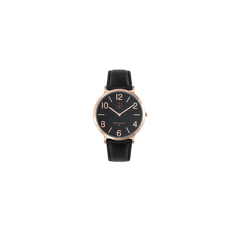 Montre Trendy Classic Homme Lansen Cuir Noir CG1033-02 -50 mètres Montre Trendy Classic Homme Lansen Cuir Noir CG1033-02 -50 mètres