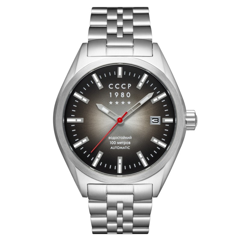 CCCP Montre Homme Automatique Dateur Shchuka Cadran Noir Bracelet Acier-CP-7012-11 CCCP Montre Homme Automatique Dateur Shchuka Cadran Noir Bracelet Acier-CP-7012-11