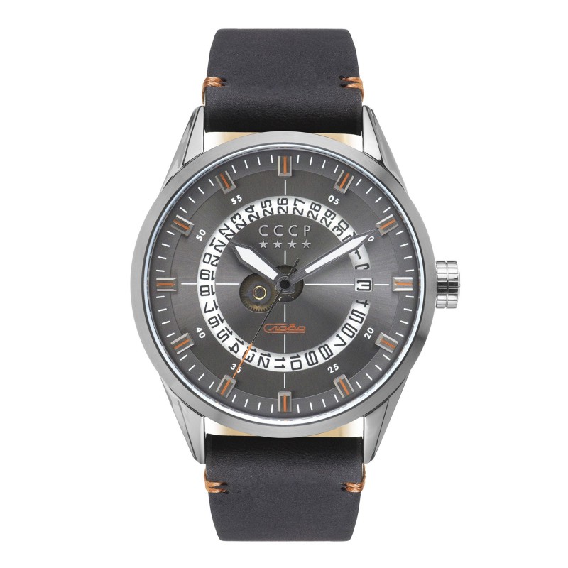 CCCP Montre Homme Automatique Dateur Golden Soviet Submarine Cadran Gris Bracelet Gris-CP-7032-06 CCCP Montre Homme Automatique Dateur Golden Soviet Submarine Cadran Gris Bracelet Gris-CP-7032-06