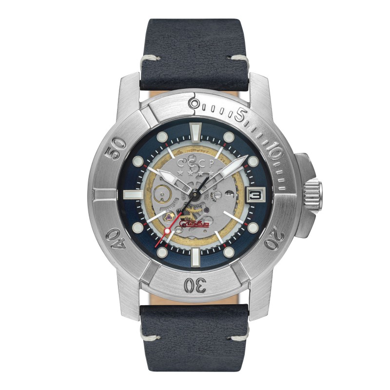 CCCP Montre Homme Automatique Dateur Gorshkov Cadran Bleu Bracelet Bleu-CP-7057-02 CCCP Montre Homme Automatique Dateur Gorshkov Cadran Bleu Bracelet Bleu-CP-7057-02