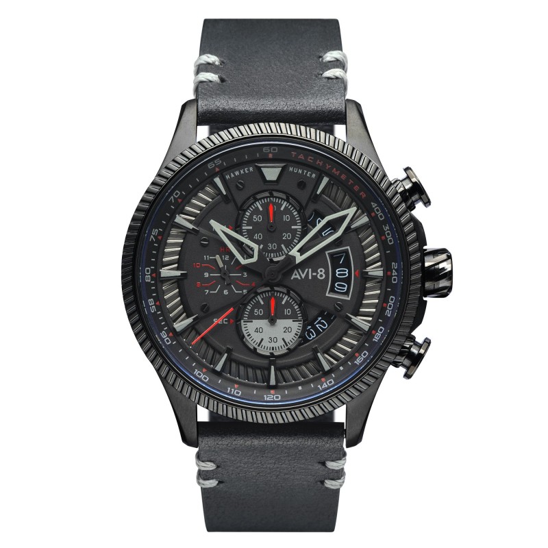 AVI-8 Montre Homme Quartz Chronographe Hawker Hunter Cadran Noir Bracelet Noir-AV-4064-05 AVI-8 Montre Homme Quartz Chronographe Hawker Hunter Cadran Noir Bracelet Noir-AV-4064-05