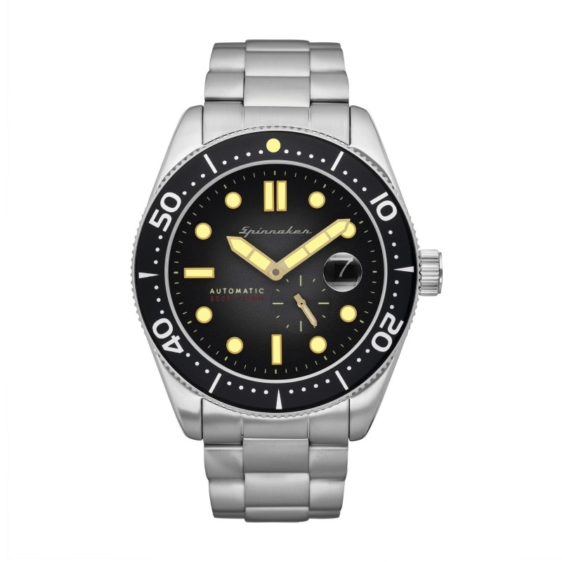 Spinnaker Montre Homme Automatique Dateur Croft Cadran Noir Bracelet Acier-SP-5058-22 Spinnaker Montre Homme Automatique Dateur Croft Cadran Noir Bracelet Acier-SP-5058-22