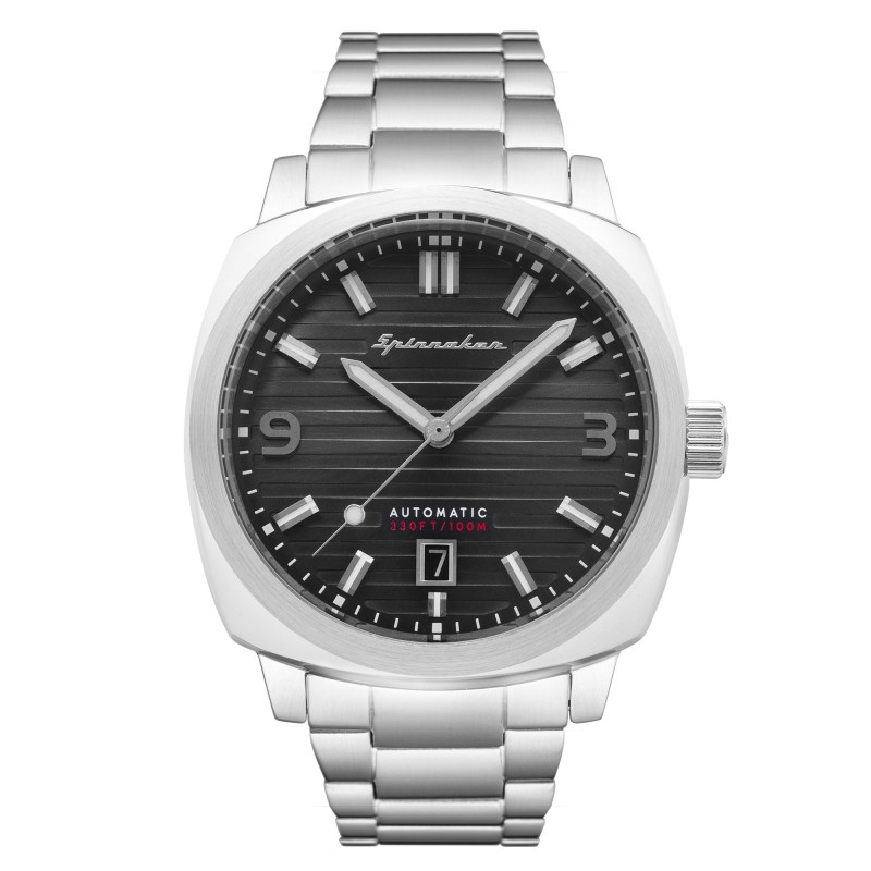 Spinnaker Montre Homme Automatique Dateur Hull Cadran Gris Bracelet Acier-SP-5073-11 Spinnaker Montre Homme Automatique Dateur Hull Cadran Gris Bracelet Acier-SP-5073-11