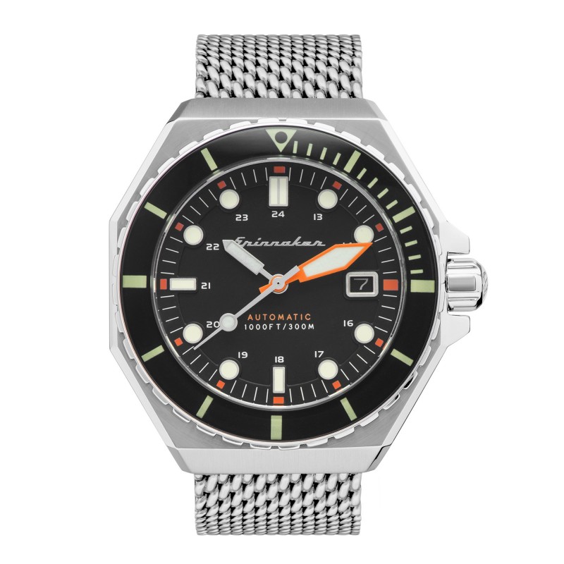 Spinnaker Montre Homme Automatique Dateur Dumas Cadran Noir Bracelet Acier-SP-5081-11 Spinnaker Montre Homme Automatique Dateur Dumas Cadran Noir Bracelet Acier-SP-5081-11
