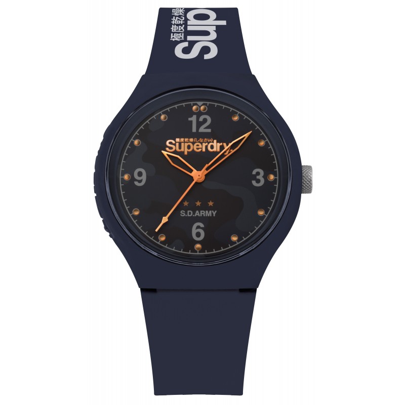 SuperDry Montre Homme Quartz Urban Camo Flash Cadran Bleu Bracelet Bleu-SYG254U SuperDry Montre Homme Quartz Urban Camo Flash Cadran Bleu Bracelet Bleu-SYG254U