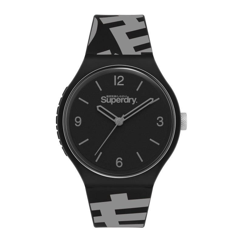 SuperDry Montre Homme Quartz Urban XL Kanji Cadran Noir Bracelet Noir-SYG294BE SuperDry Montre Homme Quartz Urban XL Kanji Cadran Noir Bracelet Noir-SYG294BE
