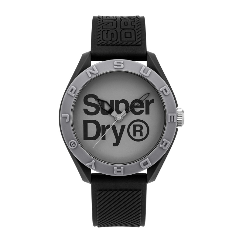 SuperDry Montre Homme Quartz Osaka Original Cadran Gris Bracelet Noir-SYG303E SuperDry Montre Homme Quartz Osaka Original Cadran Gris Bracelet Noir-SYG303E