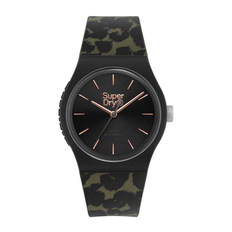 SuperDry Montre Femme Quartz Urban Leopard Cadran vert Bracelet Vert-SYL299BN SuperDry Montre Femme Quartz Urban Leopard Cadran vert Bracelet Vert-SYL299BN