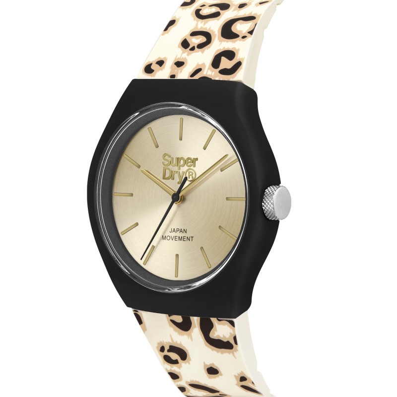 SuperDry Montre Femme Quartz Urban Leopard Cadran beige