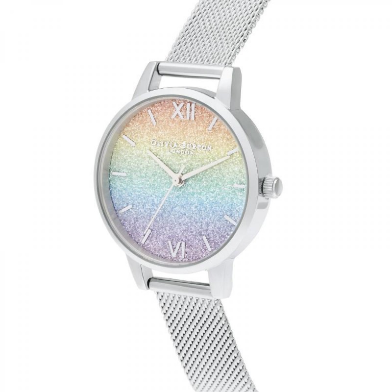 Olivia Burton Rainbow Montre Femme Acier Milanais OB16GD69