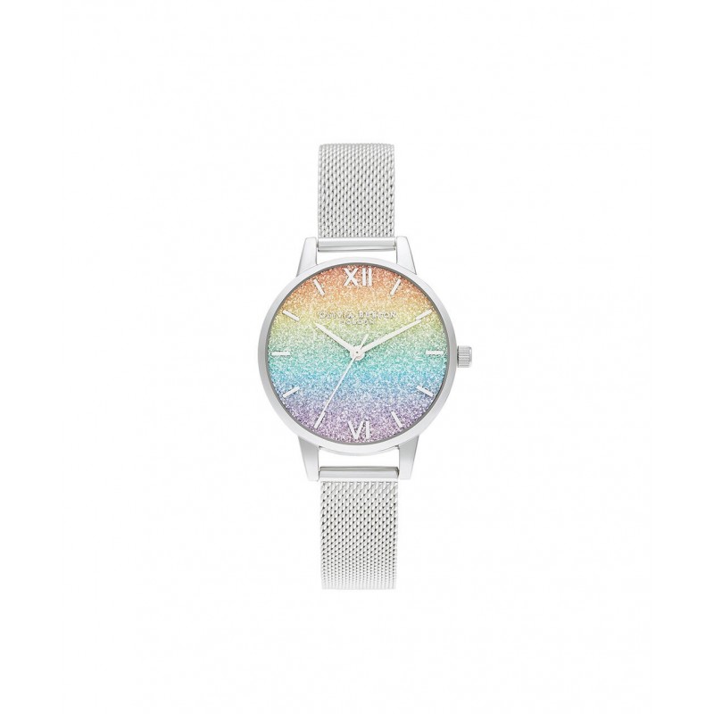 Olivia Burton Rainbow Montre Femme Acier Milanais OB16GD69 Olivia Burton Rainbow Montre Femme Acier Milanais OB16GD69