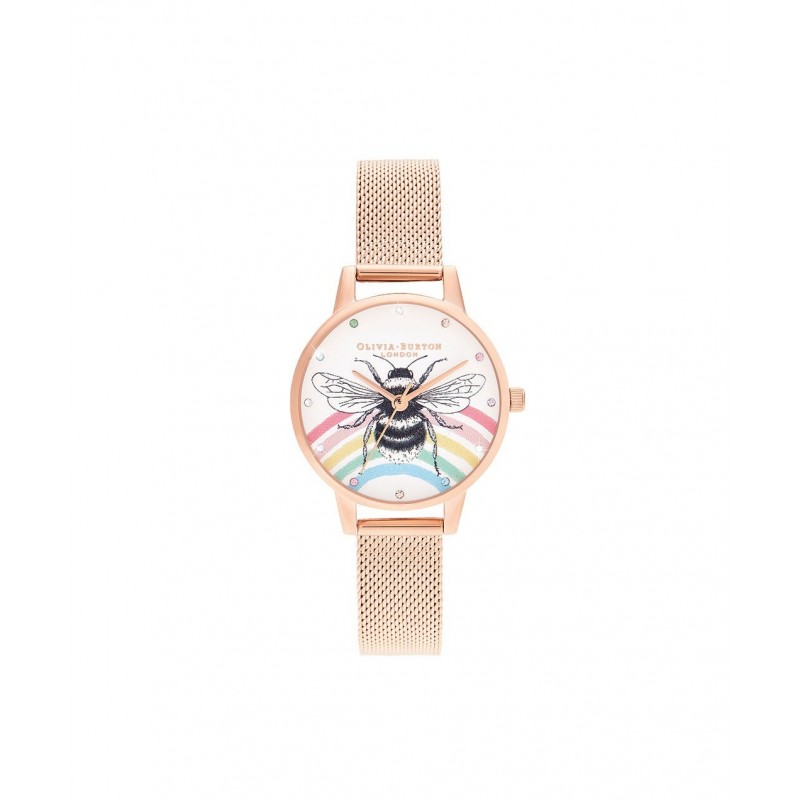 Olivia burton rainbow bee watch hotsell