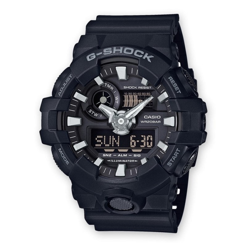 Montre Casio Homme G-Shock Chrono Résine Bleu GA-700-1BER Sport - 200 Mètres Montre Casio Homme G-Shock Chrono Résine Bleu GA-700-1BER Sport - 200 Mètres