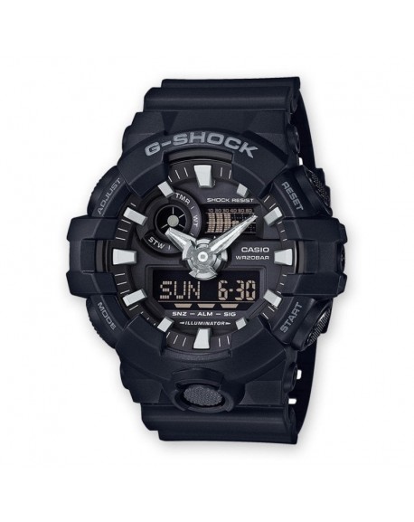 Montre Casio Homme G-Shock Chrono Résine Bleu GA700-1BER Sport - 200 Mètres