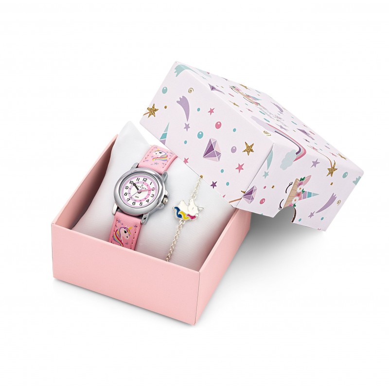 Coffret Licorne Certus Montre Junior Rose 647281