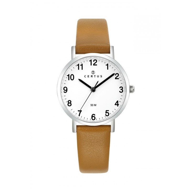 Certus Montre Femme Acier Cuir Marron 644444 Certus Montre Femme Acier Cuir Marron 644444