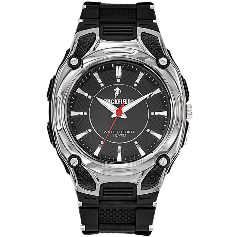 Ruckfield Montre Homme Acier Silicone Noir 685029 Ruckfield Montre Homme Acier Silicone Noir 685029