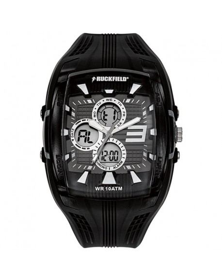 Ruckfield Montre Homme Double Affichage Silicone Noir 685034