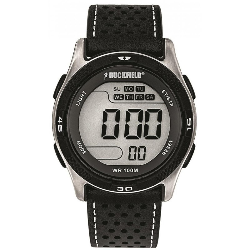Ruckfield Montre Homme Digital Chrono Cuir Noir 685040