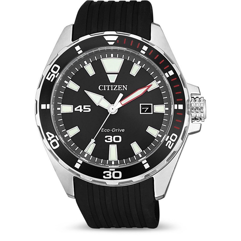 Citizen Montre Homme Eco Drive Silicone Noir - BM7459-10E Citizen Montre Homme Eco Drive Silicone Noir - BM7459-10E