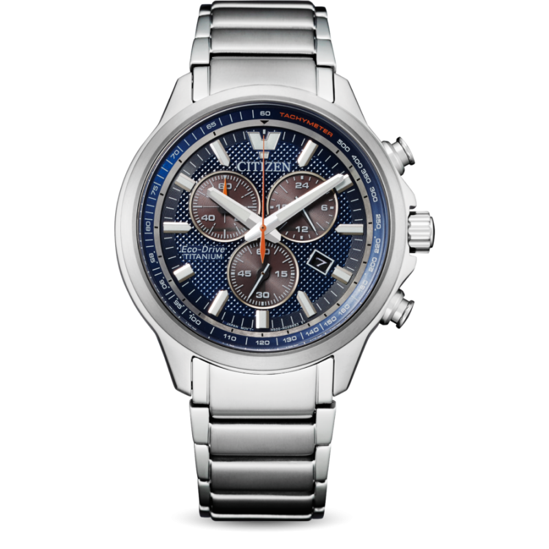 Citizen Montre Homme Chrono Eco Drive Acier Titane - AT2470-85L