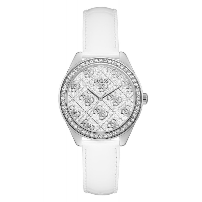 Guess Sugar Montre Femme Acier Cuir Blanc GW0098L1 Guess Sugar Montre Femme Acier Cuir Blanc GW0098L1
