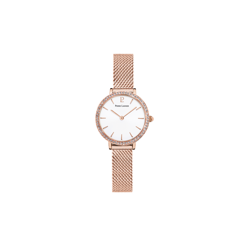 copy of Pierre Lannier Ligne Pure Montre Femme Acier Doré Milanais 051H528