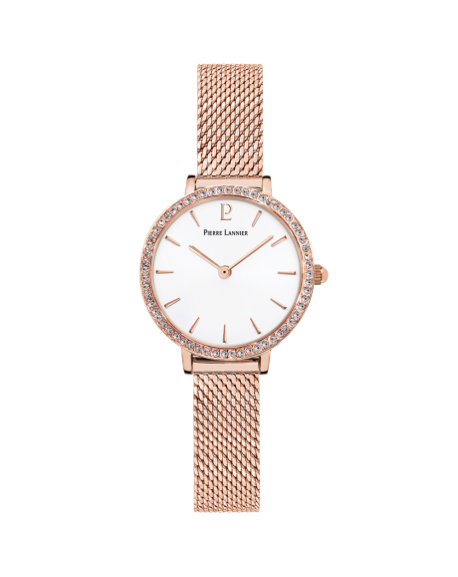 copy of Pierre Lannier Ligne Pure Montre Femme Acier Doré Milanais 051H528