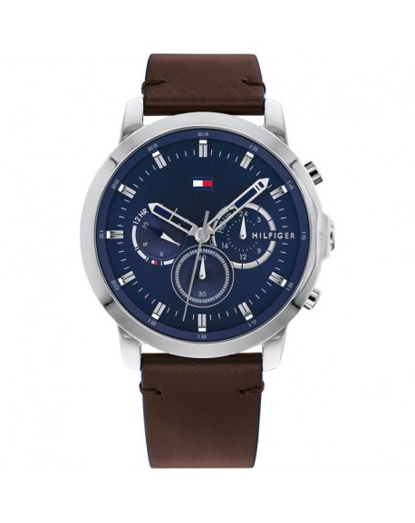 Tommy Hilfiger Jameson Montre Homme Chronographe Acier Cuir Marron 1791797