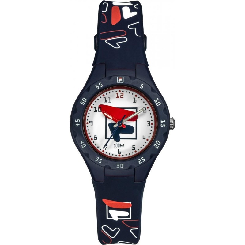 Montre Mixte Fila Quartz Bracelet Bleu Cadran Blanc-38-204-001 Montre Mixte Fila Quartz Bracelet Bleu Cadran Blanc-38-204-001
