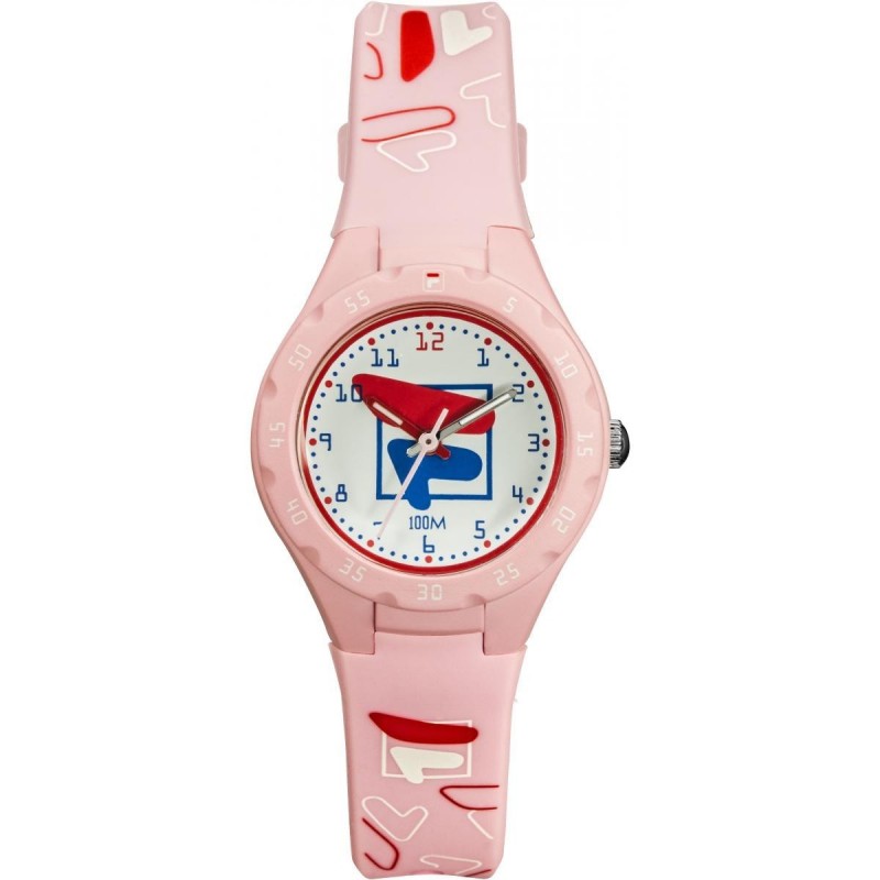 Montre Mixte Fila Quartz Bracelet Rose Cadran Blanc-38-204-006 Montre Mixte Fila Quartz Bracelet Rose Cadran Blanc-38-204-006