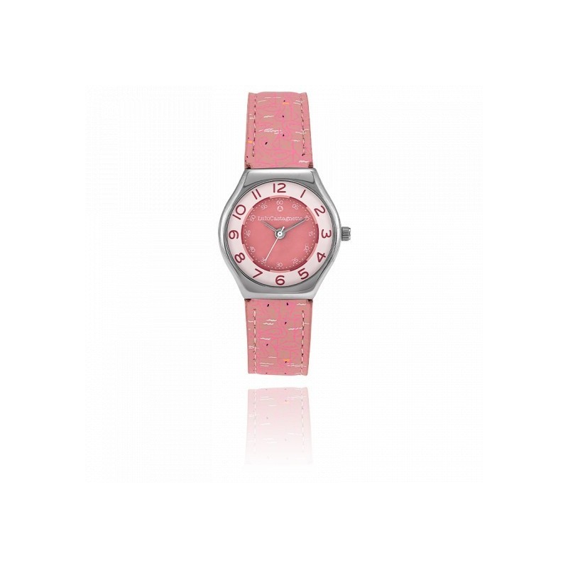 Montre Fille LuluCastagnette Quartz Bracelet Rose Cadran Blanc-38911 Montre Fille LuluCastagnette Quartz Bracelet Rose Cadran Blanc-38911