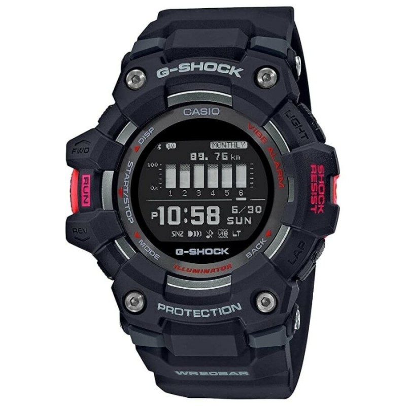 Casio G-Shock G-Squad Montre Homme Bluetooth Résine Noire GBD-100-1AER Casio G-Shock G-Squad Montre Homme Bluetooth Résine Noire GBD-100-1AER