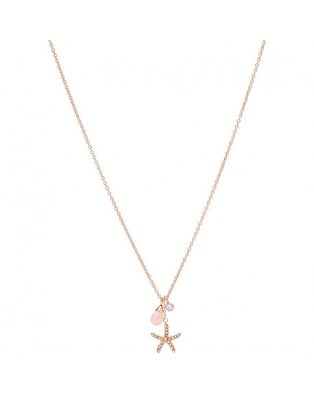 copy of Fossil Femme Collier Pendentif Acier Doré Oeil Et Strass JF03382710