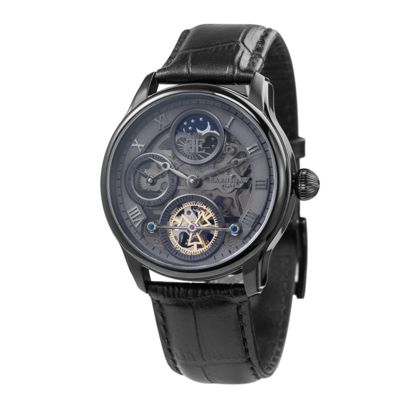 Earnshaw Montre Homme Automatique Bracelet Noir Cadran Noir - ES-8063-03 Earnshaw Montre Homme Automatique Bracelet Noir Cadran Noir - ES-8063-03