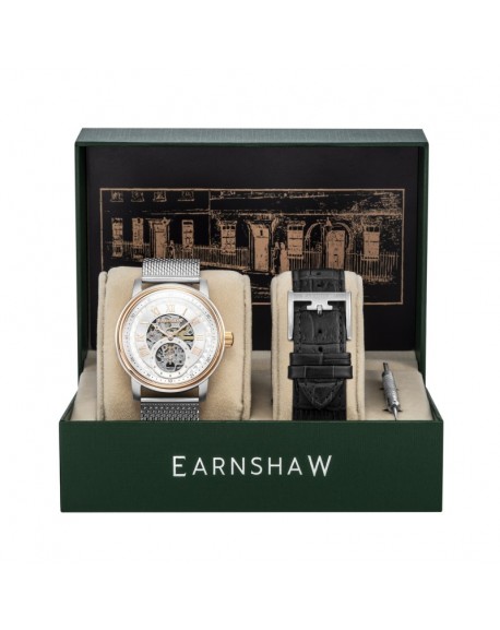 Earnshaw Montre Homme Automatique Bracelet Argenté Cadran Argenté - ES-8119-22