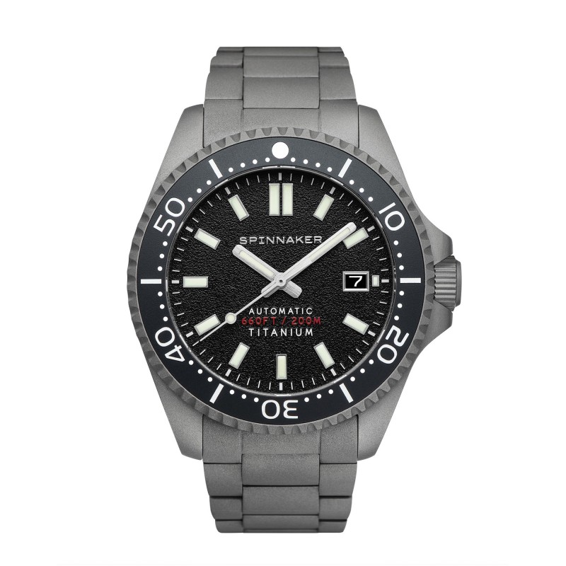 Spinnaker Montre Homme Automatique Bracelet Argenté Cadran Noir - SP-5084-11 Spinnaker Montre Homme Automatique Bracelet Argenté Cadran Noir - SP-5084-11