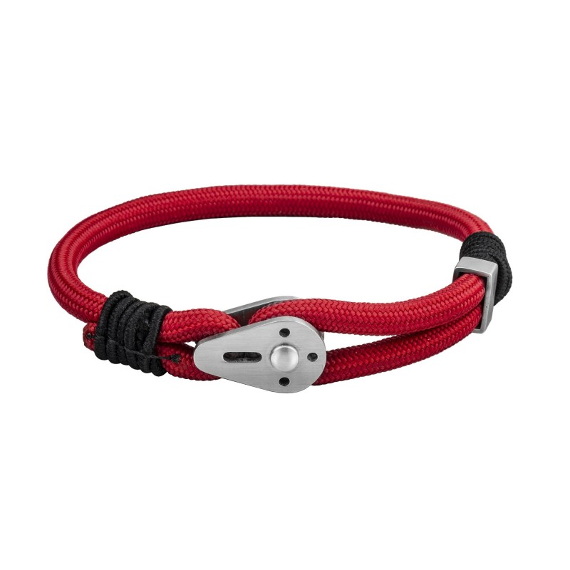 Spinnaker Bracelet Homme Nylon Rouge - SP-BR-L06 Spinnaker Bracelet Homme Nylon Rouge - SP-BR-L06