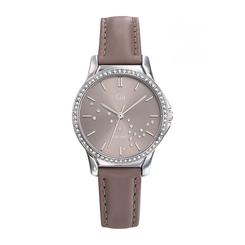 Go Girl Montre Femme Acier Cuir Marron Cadran Brun Et Strass 699362 Go Girl Montre Femme Acier Cuir Marron Cadran Brun Et Strass 699362