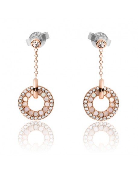 copy of Fossil Femme Boucles D'Oreilles Acier Doré Rose Coeur Et Strass JF03364791